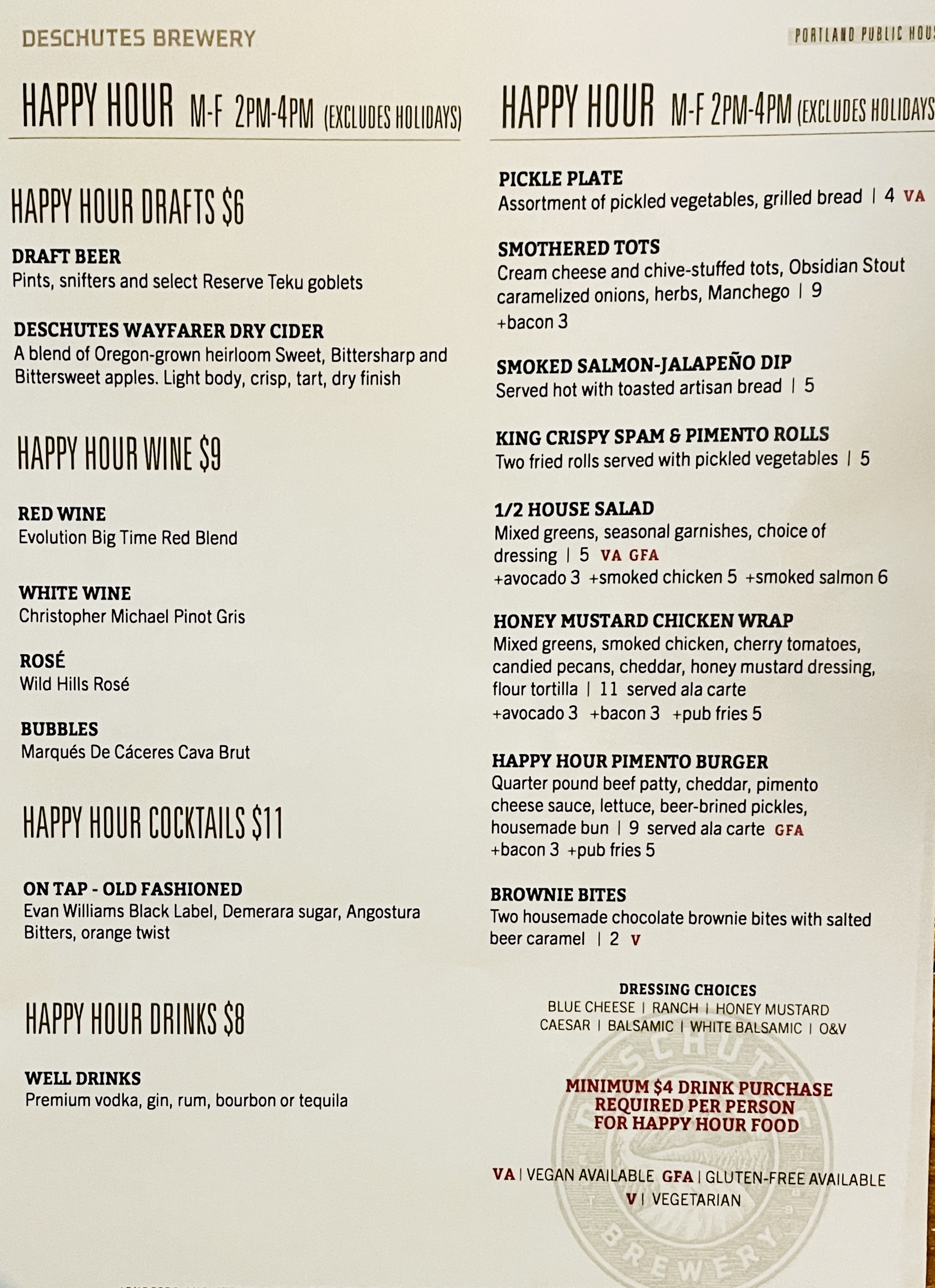 Food & Drink Menu