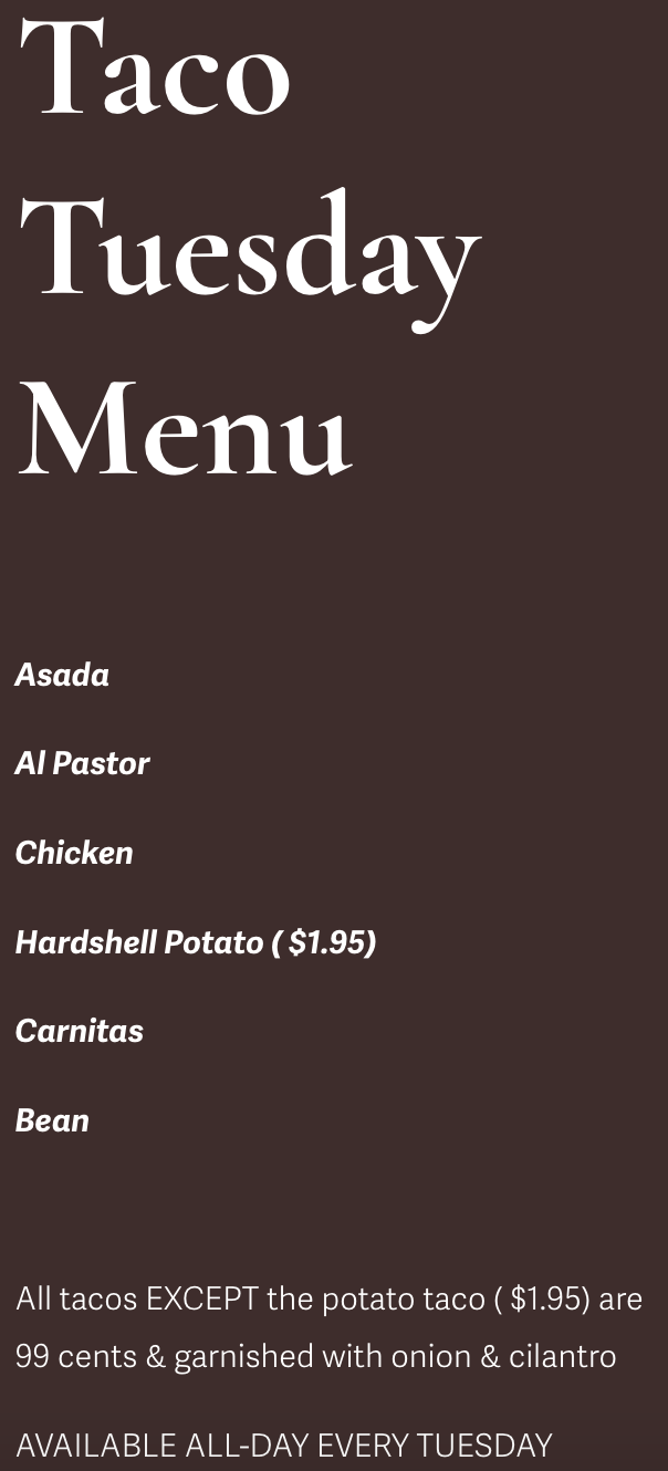 Food Menu