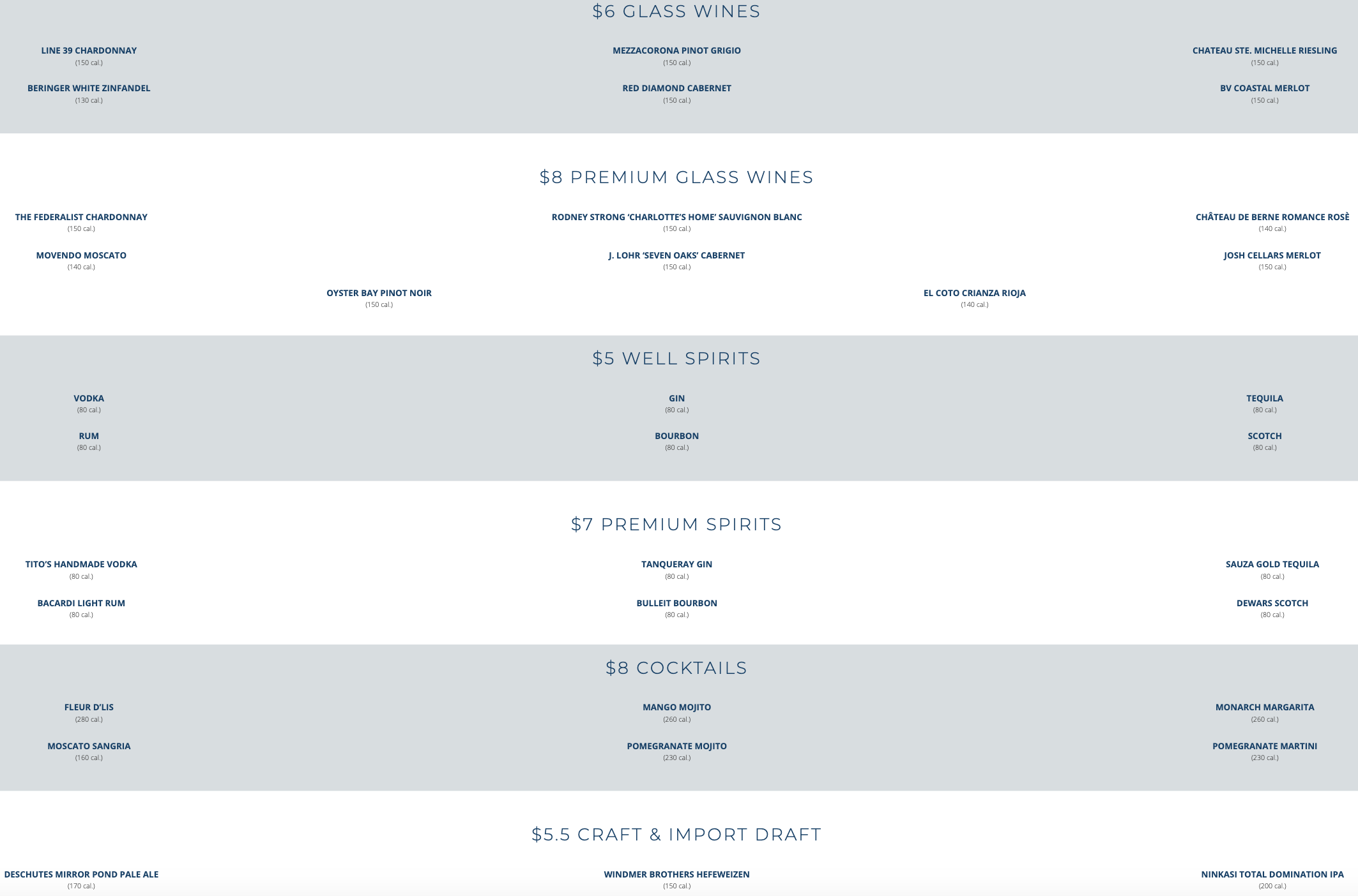 Drink Menu