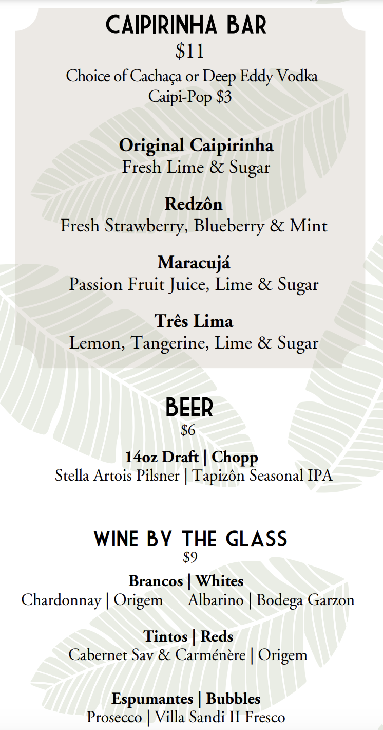 Drink Menu