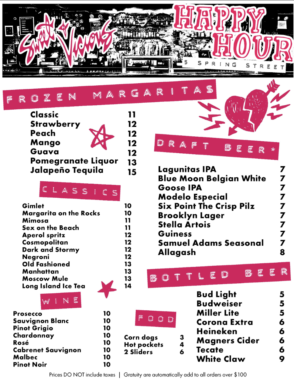 Food & Drink Menu
