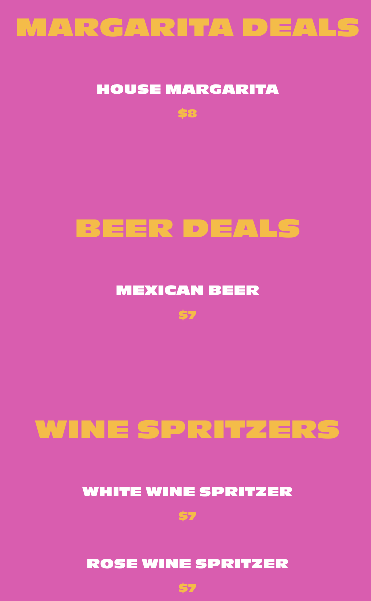 Drink Menu