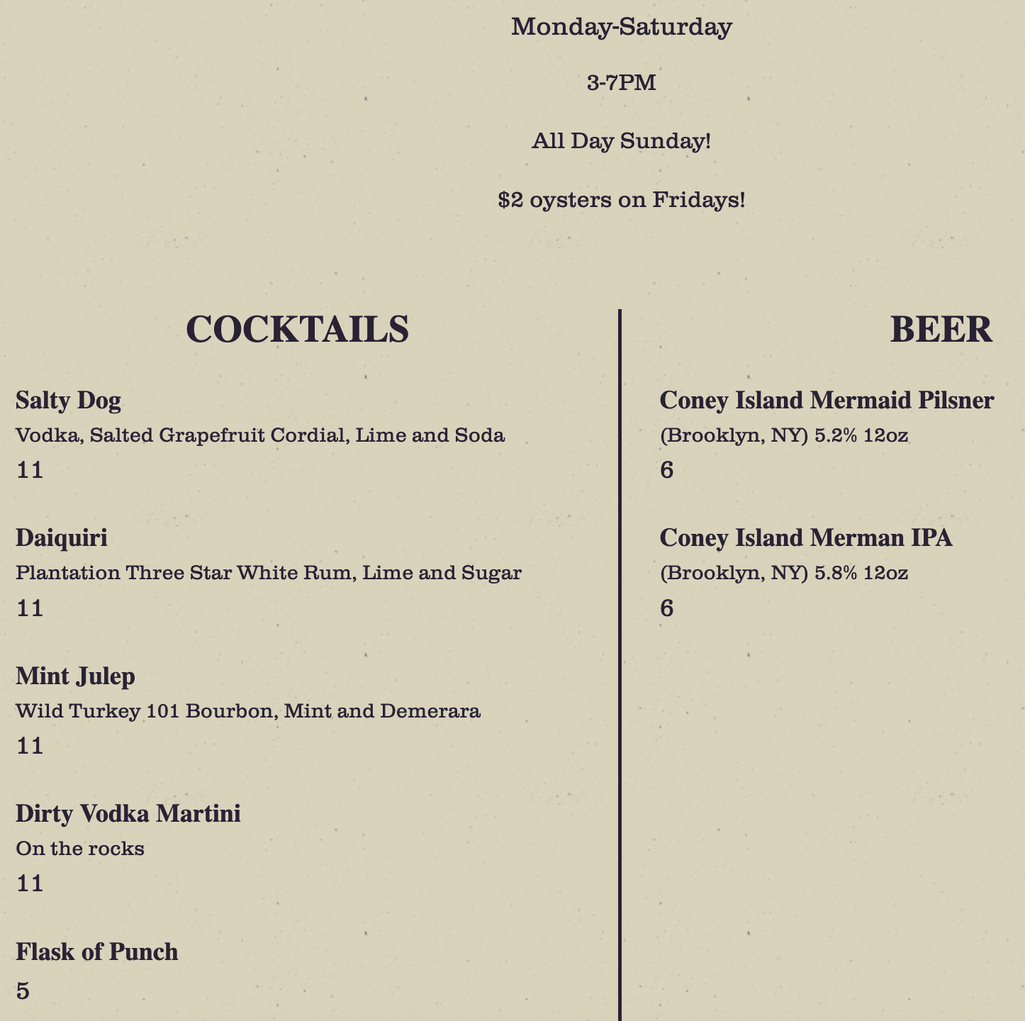 Food & Drink Menu