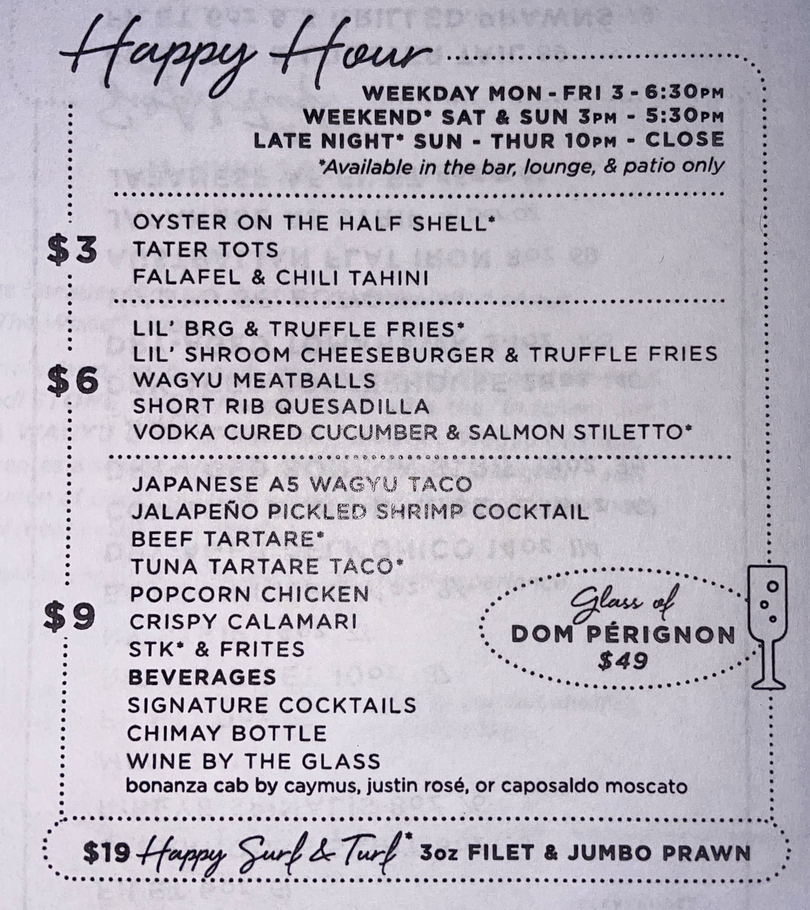 Food & Drink Menu