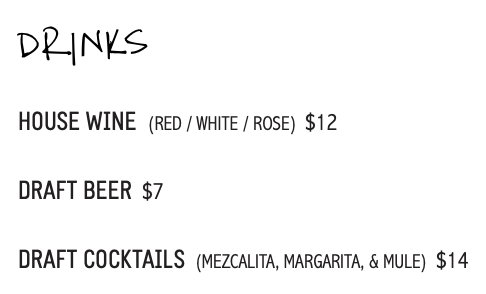 Drink Menu