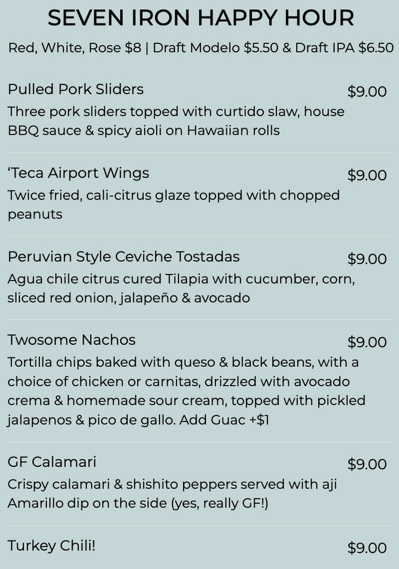 Food & Drink Menu