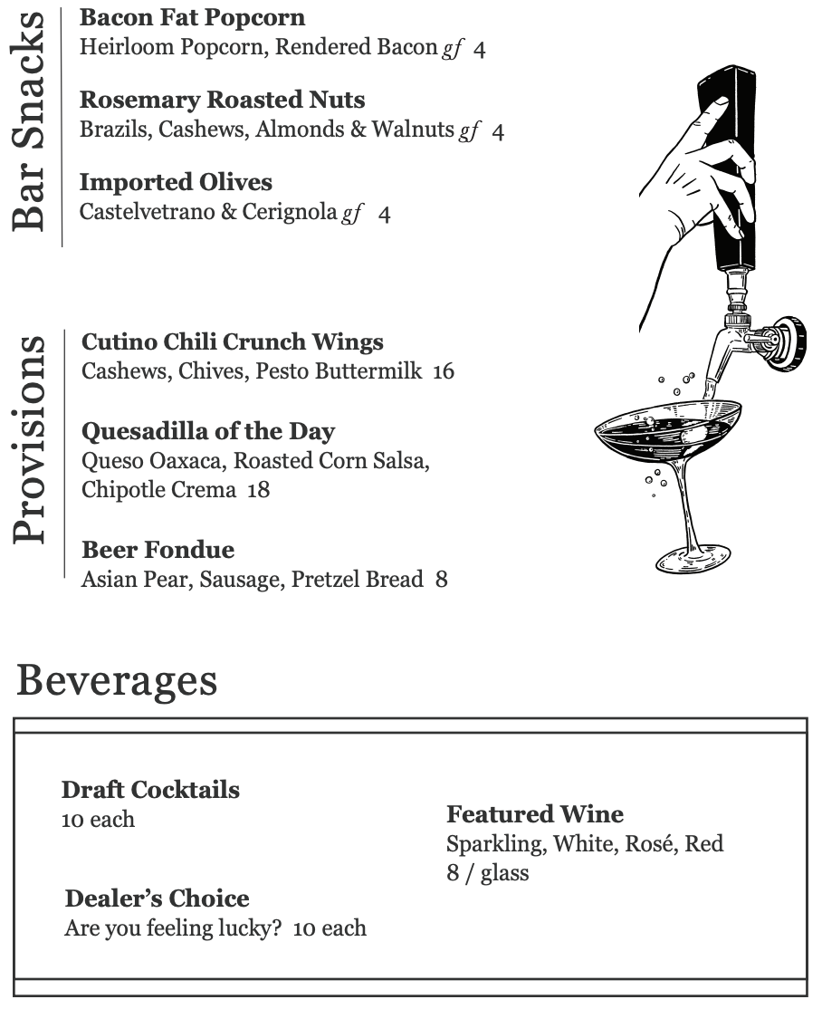 Food & Drink Menu