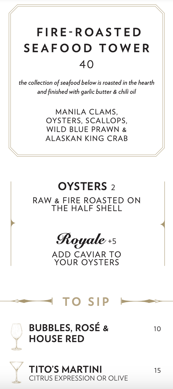 Food & Drink Menu