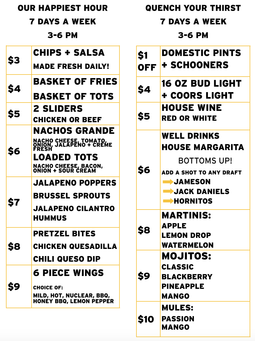 Food & Drink Menu