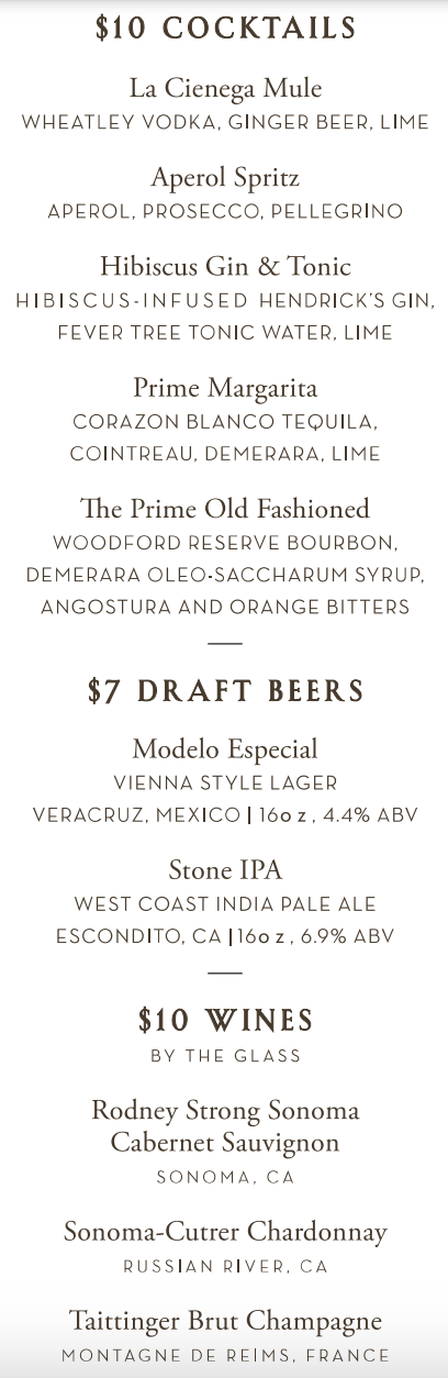 Drink Menu