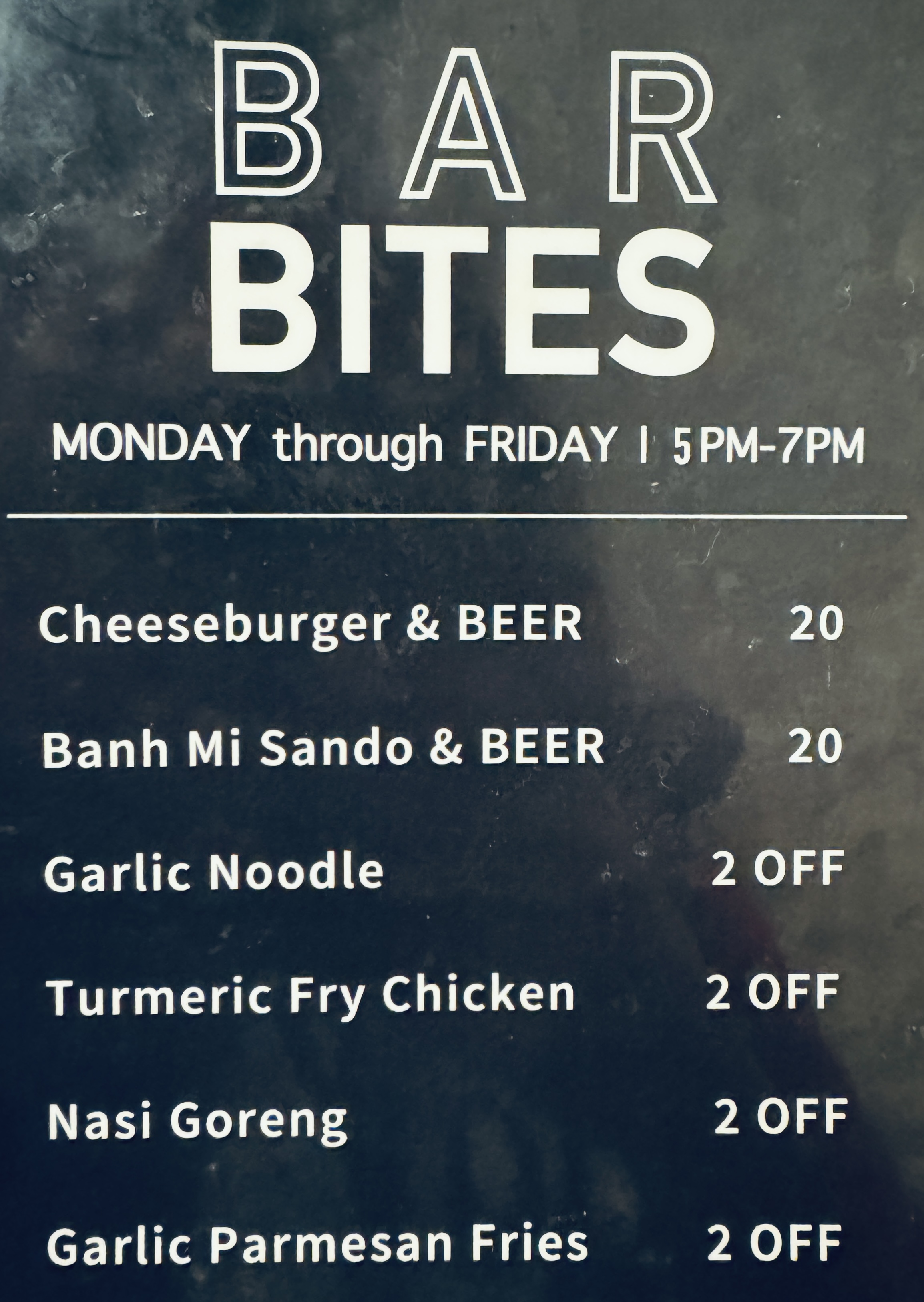 Food & Drink Menu