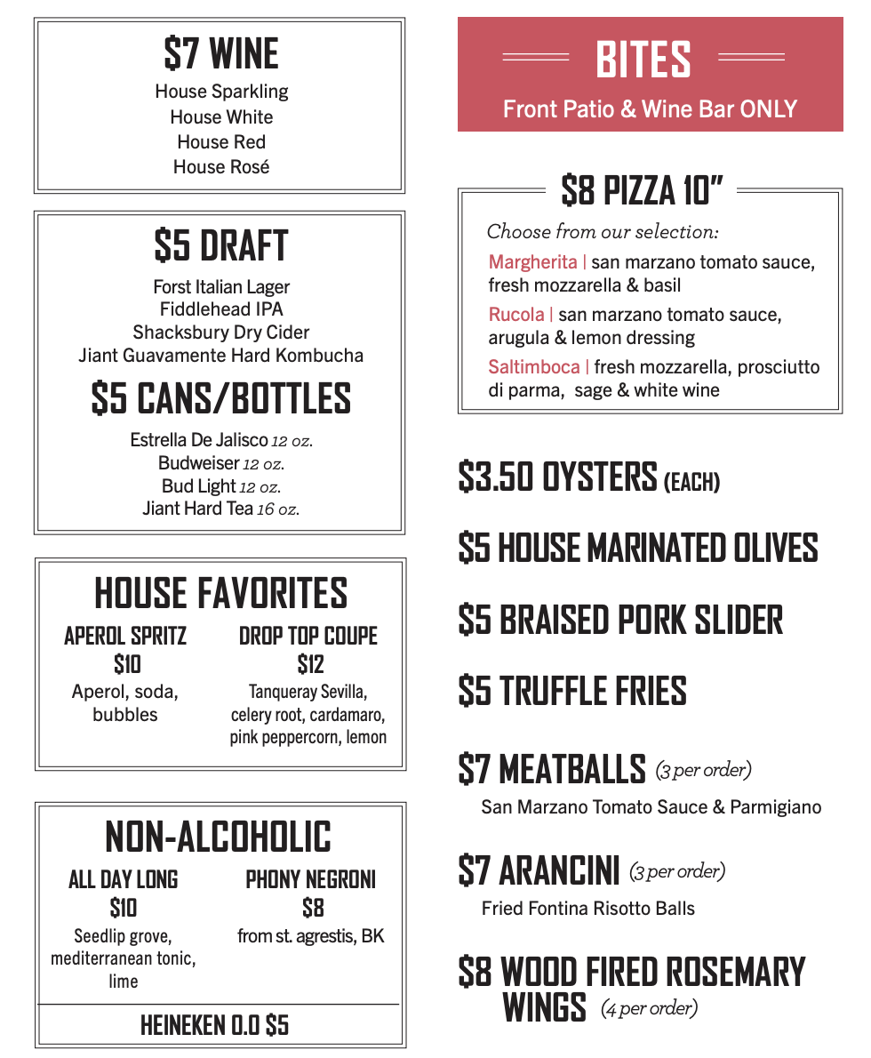 Food & Drink Menu