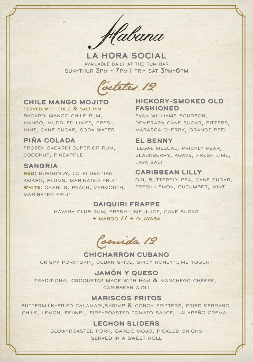 Food & Drink Menu