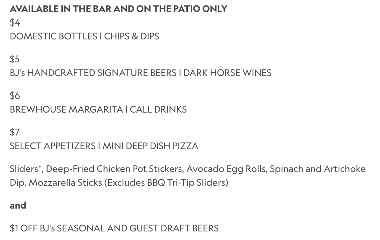 Food & Drink Menu