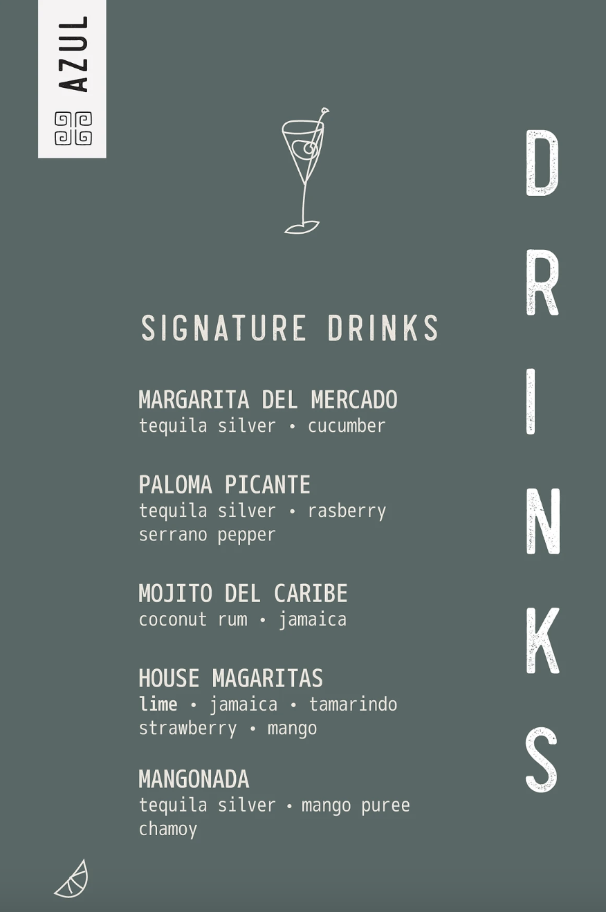 Drink Menu
