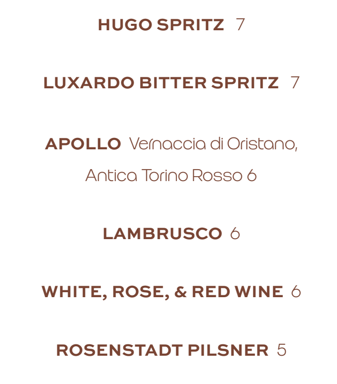 Drink Menu