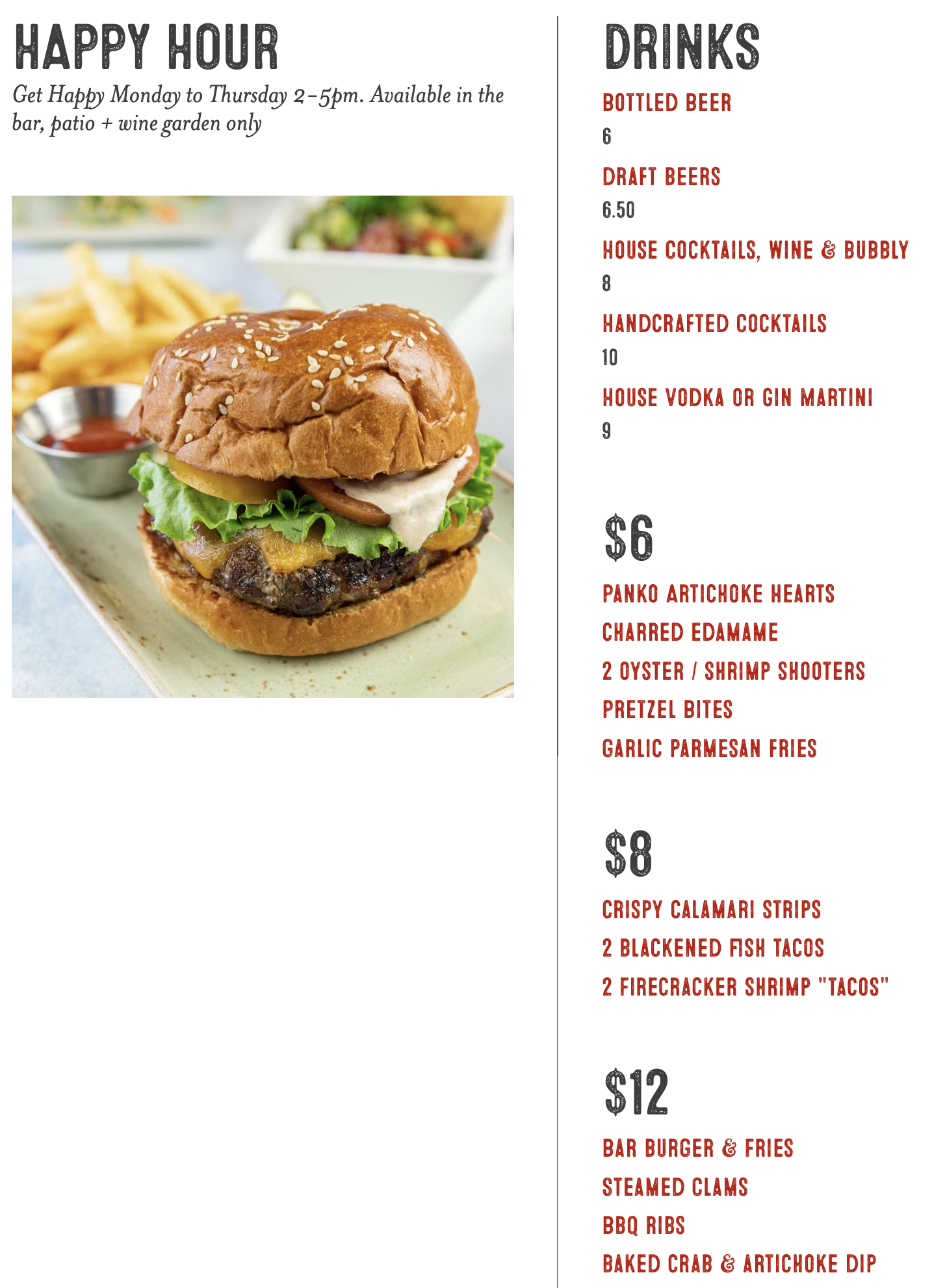 Food & Drink Menu