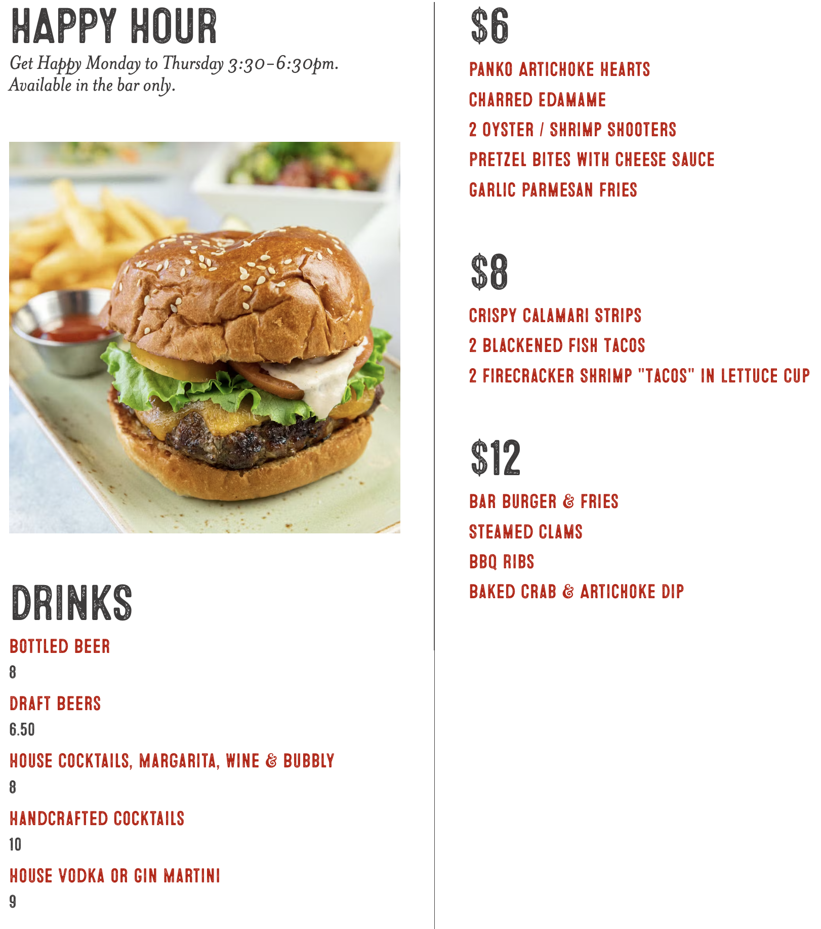 Food & Drink Menu