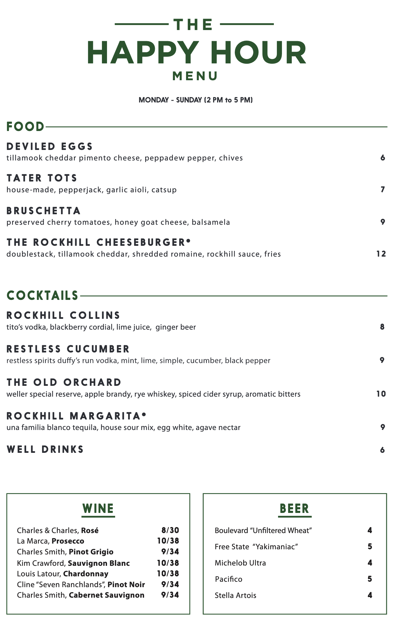 Food & Drink Menu