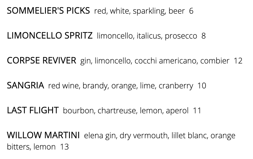 Drink Menu