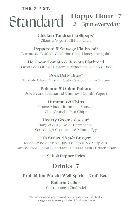 Food & Drink Menu