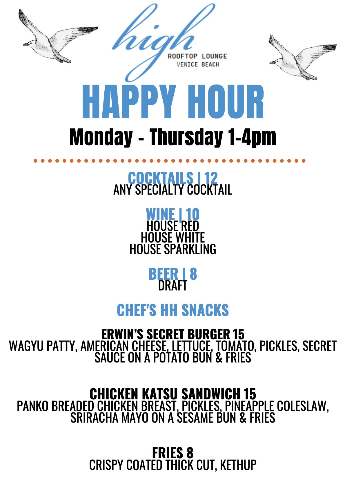 Food & Drink Menu
