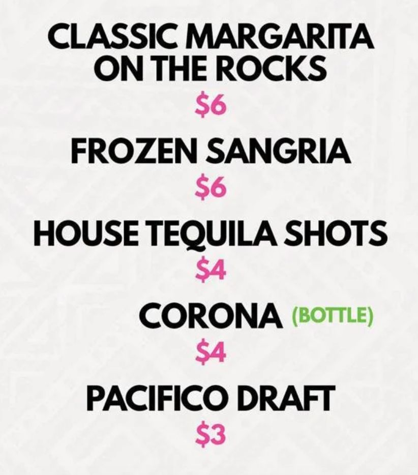 Drink Menu