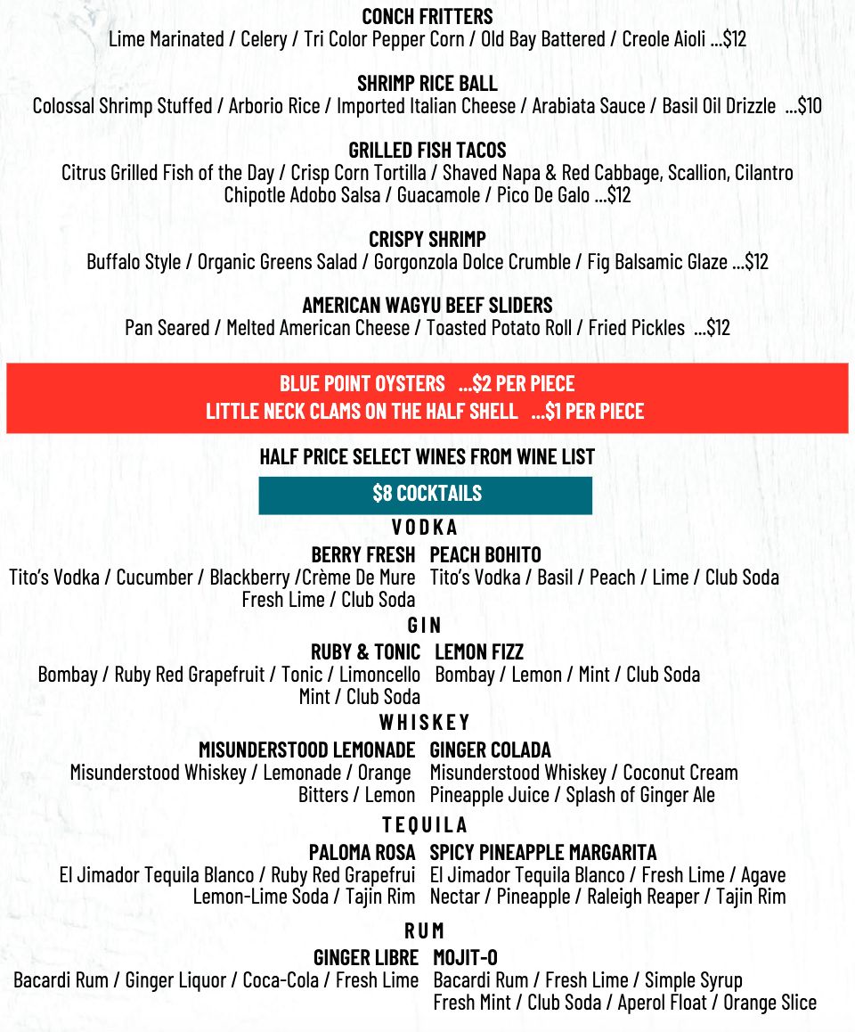 Food & Drink Menu