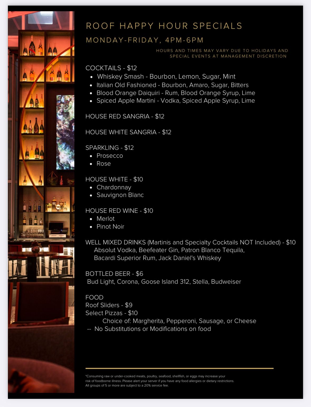 Food & Drink Menu