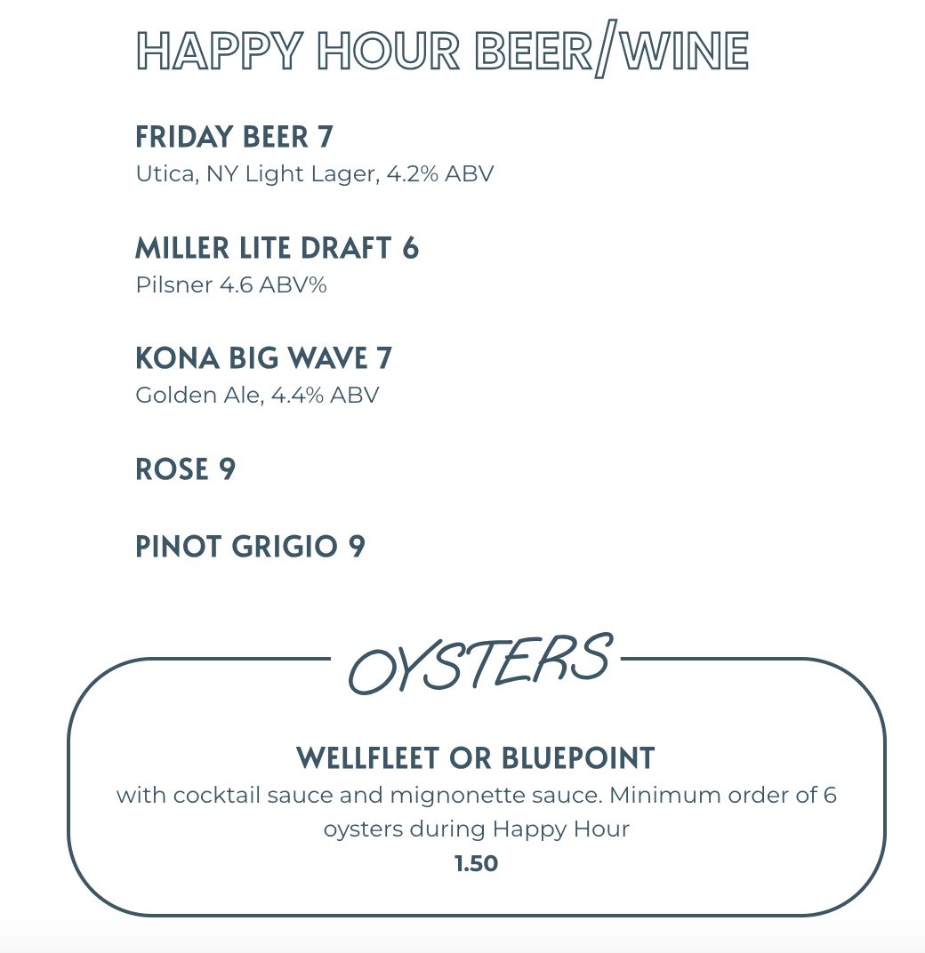 Food & Drink Menu