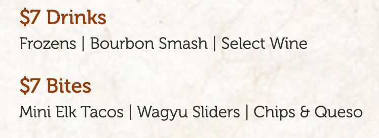 Food & Drink Menu