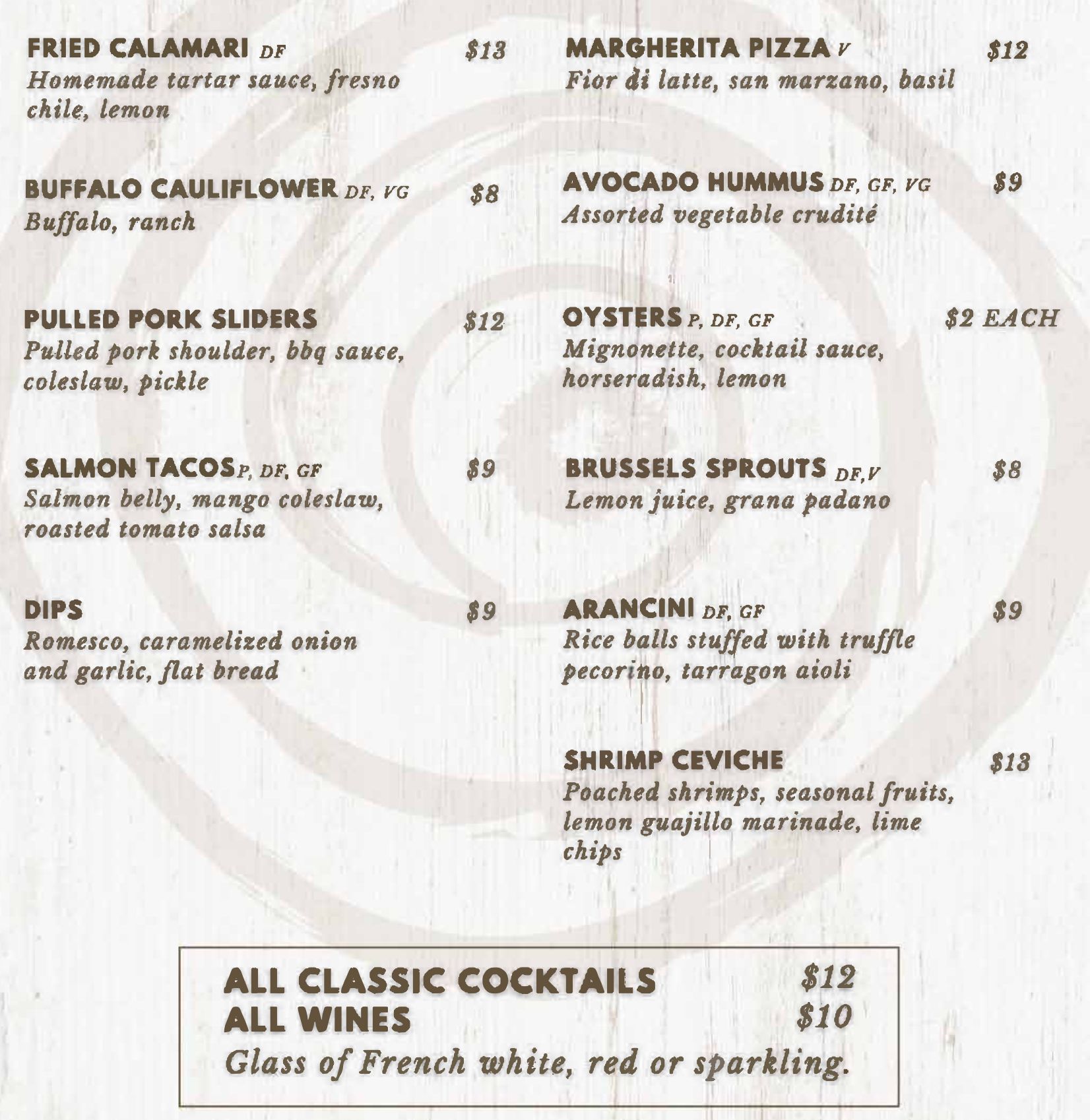 Food & Drink Menu