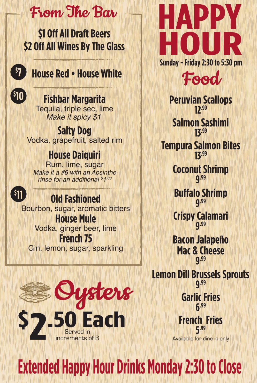 Food & Drink Menu