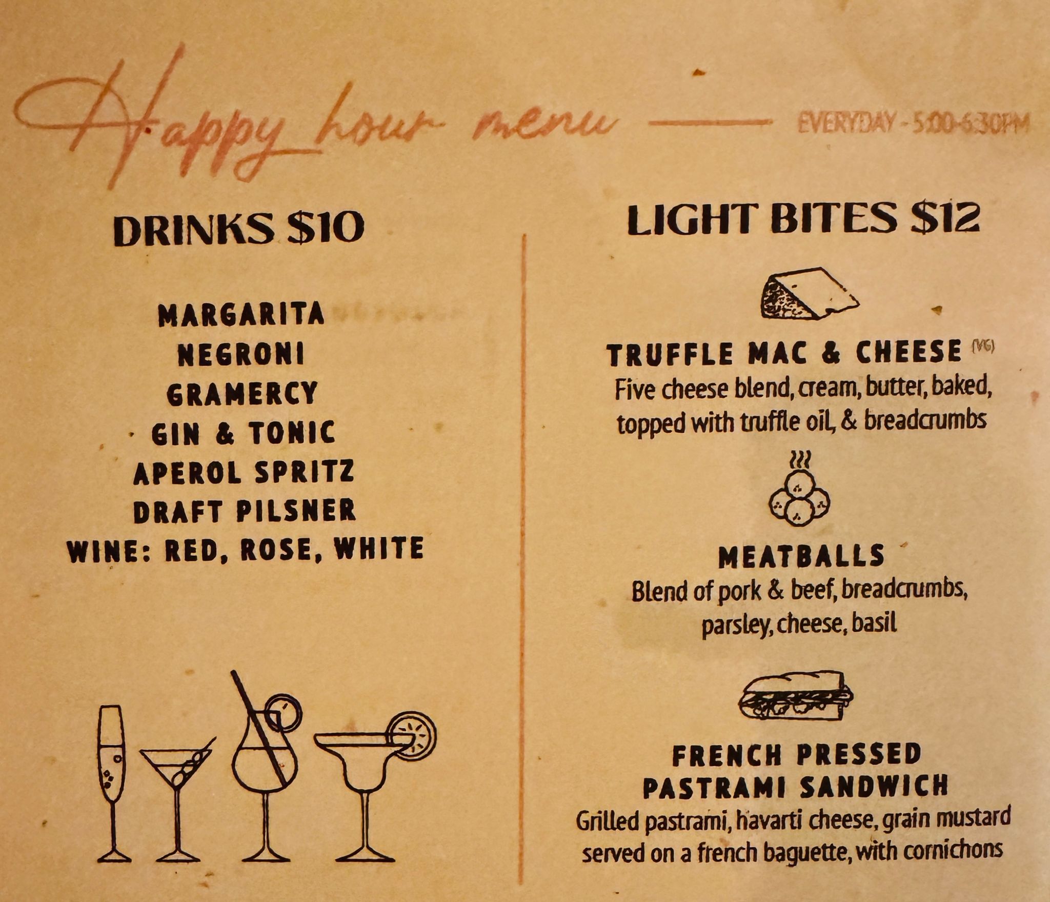 Food & Drink Menu