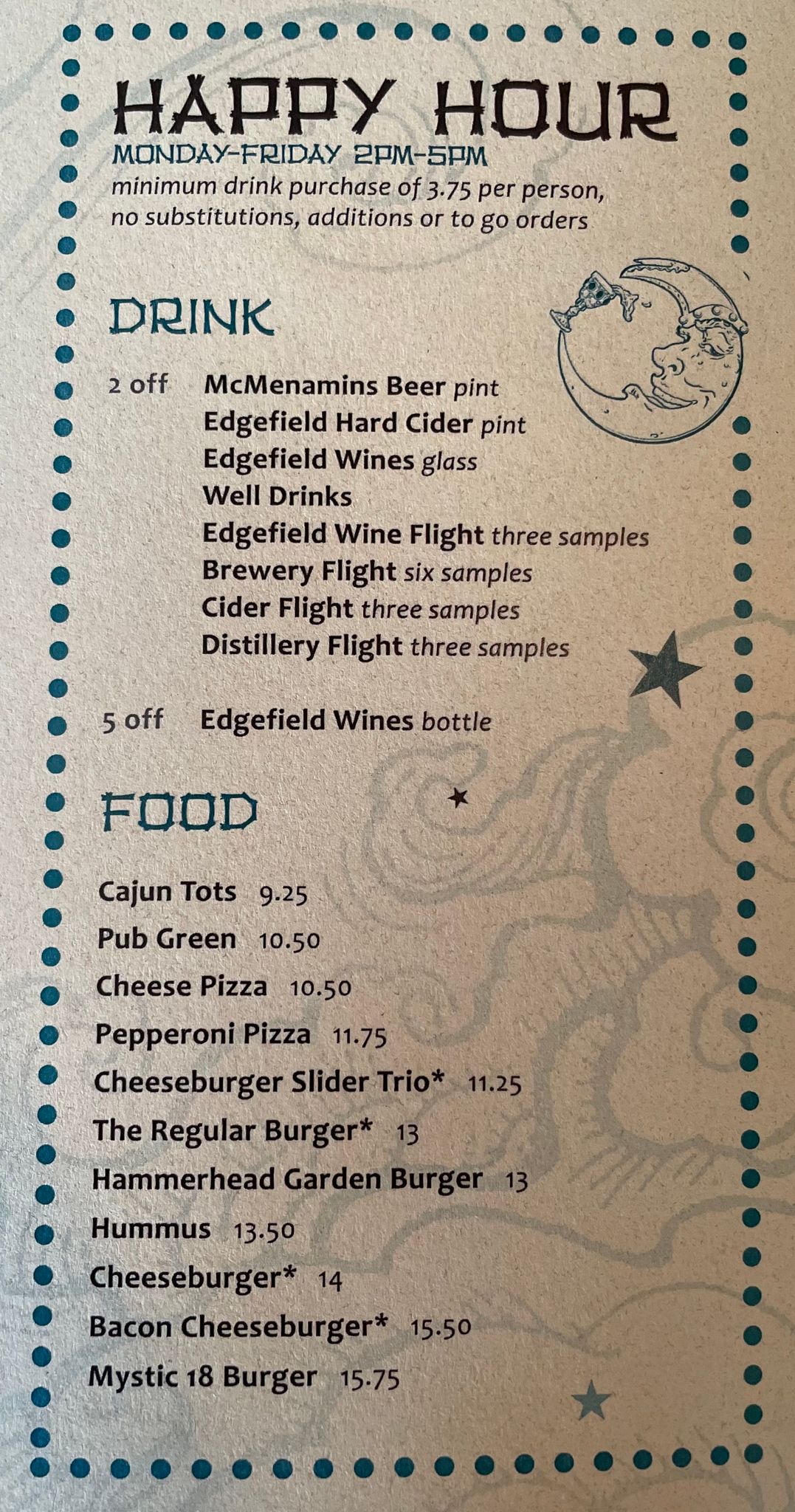 Food & Drink Menu