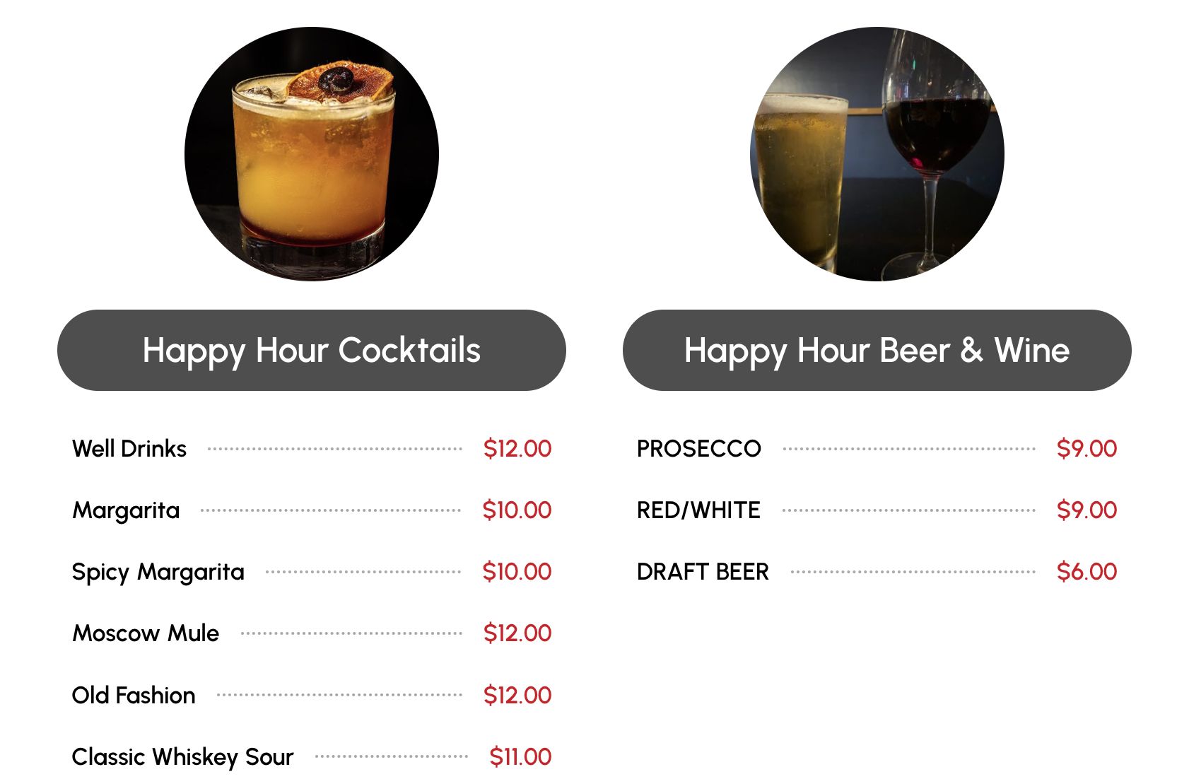 Drink Menu