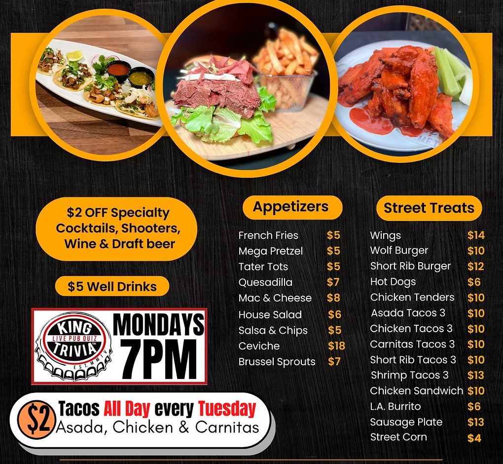 Food & Drink Menu