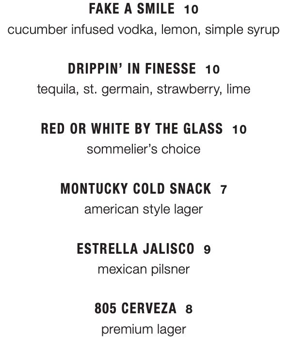 Drink Menu