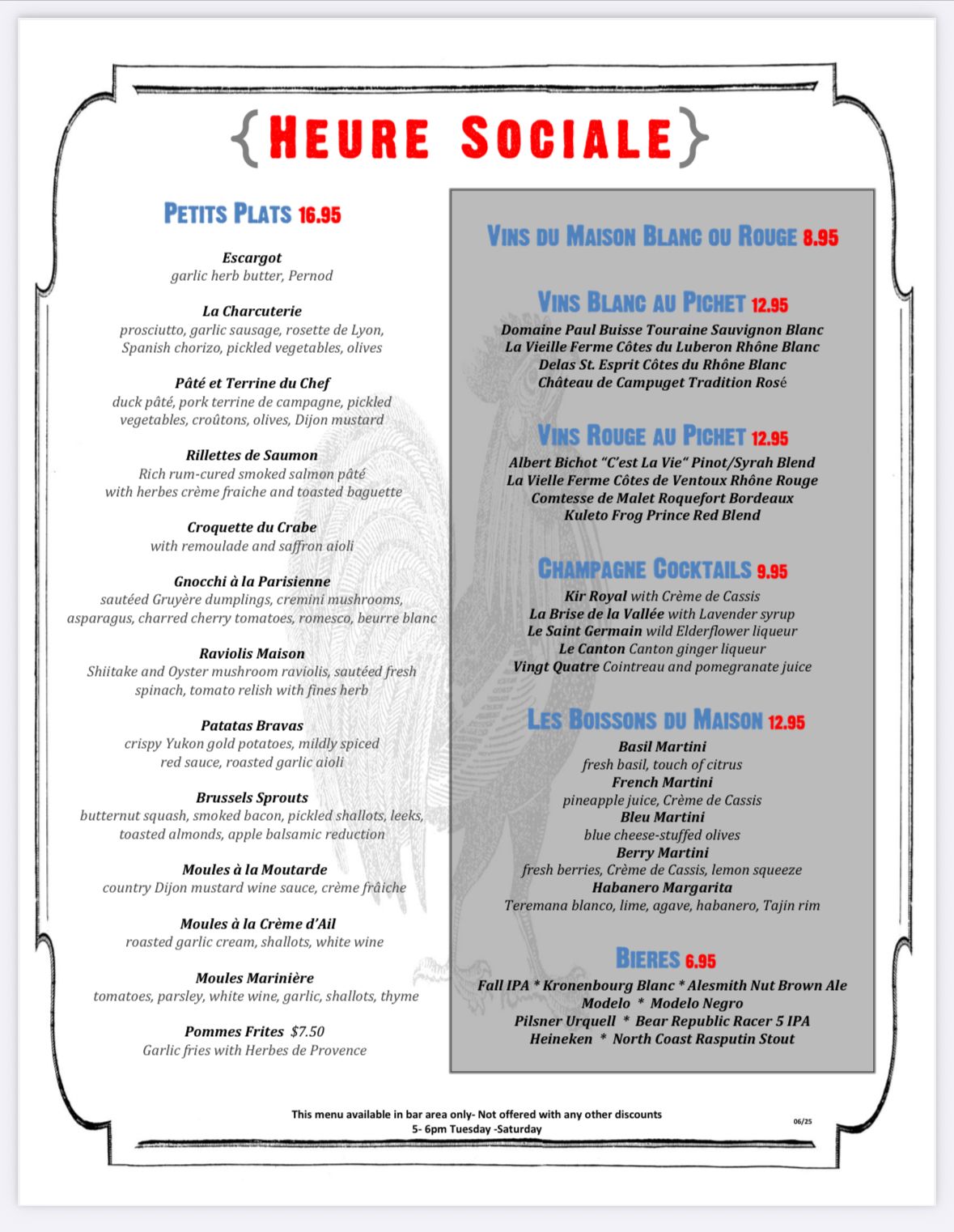 Food & Drink Menu