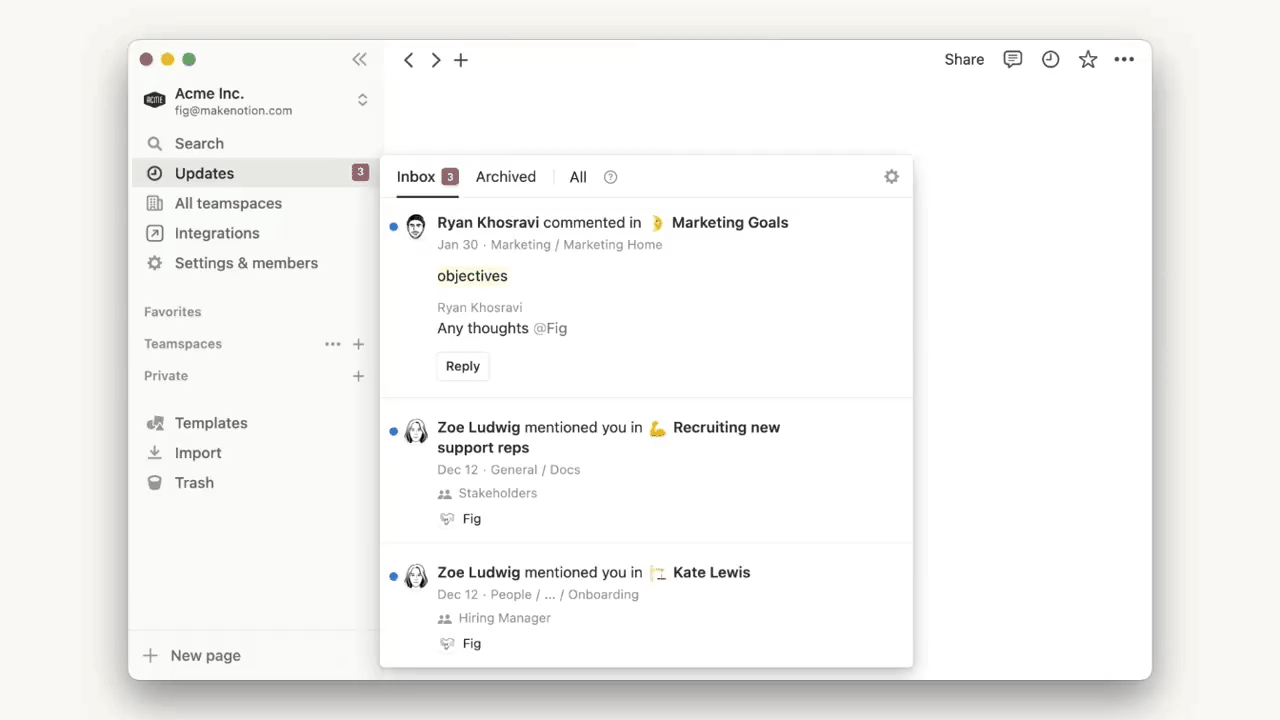 Notion Inbox NEW: Inbox update, Notion blankets, content automation, dreams vs goals