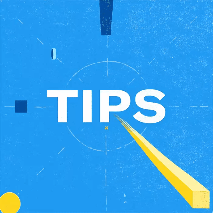 Opens on a gold coin with the Twitter logo on it against a blue background. The coin spins and expands, taking up the entire graphic. Blue icons symbolizing currency fill the Twitter bird and a cursor clicks the dollar sign icon. The coin retracts, the word “Tips” is animated on the screen, and the coin reappears.