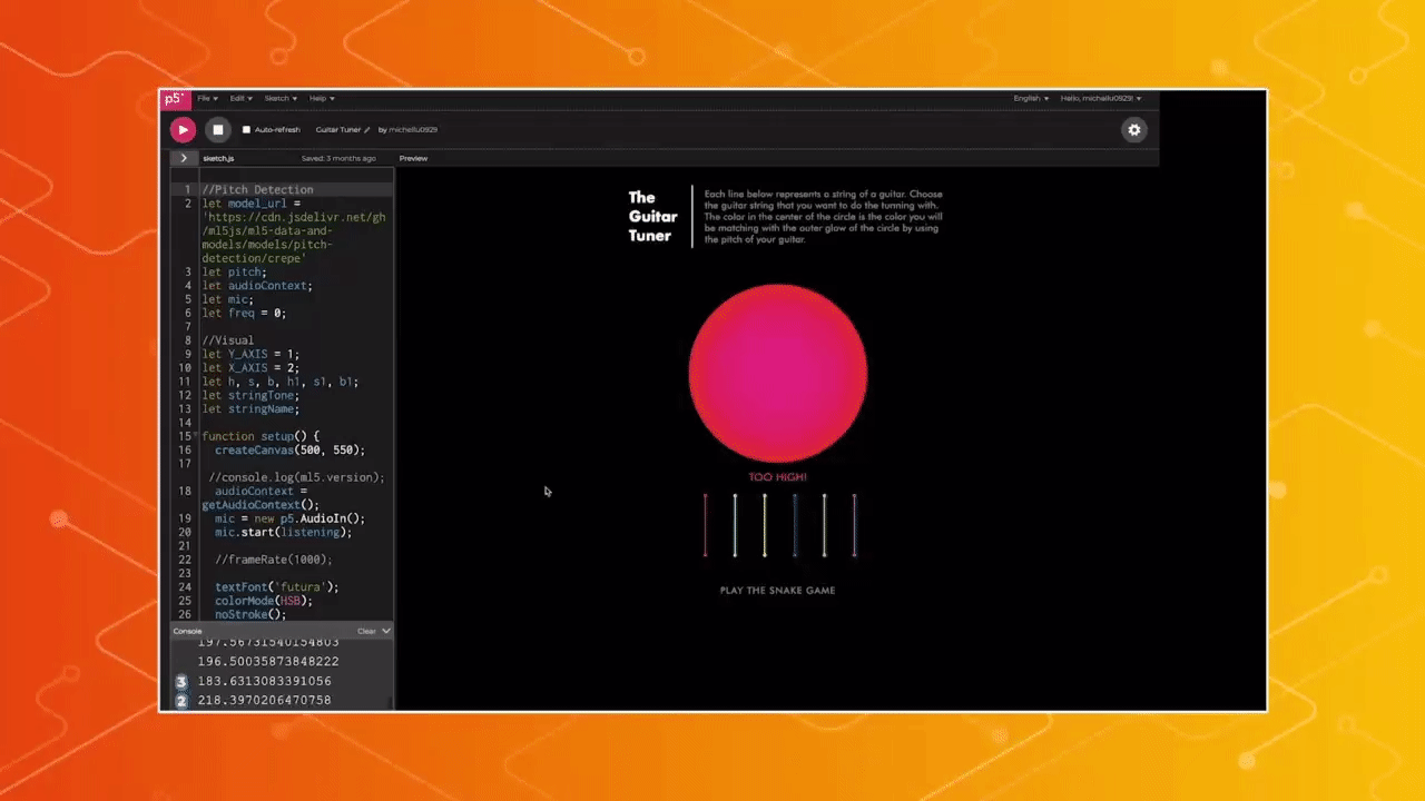 GIF of instrument tuner