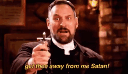 Get Away Satan GIF