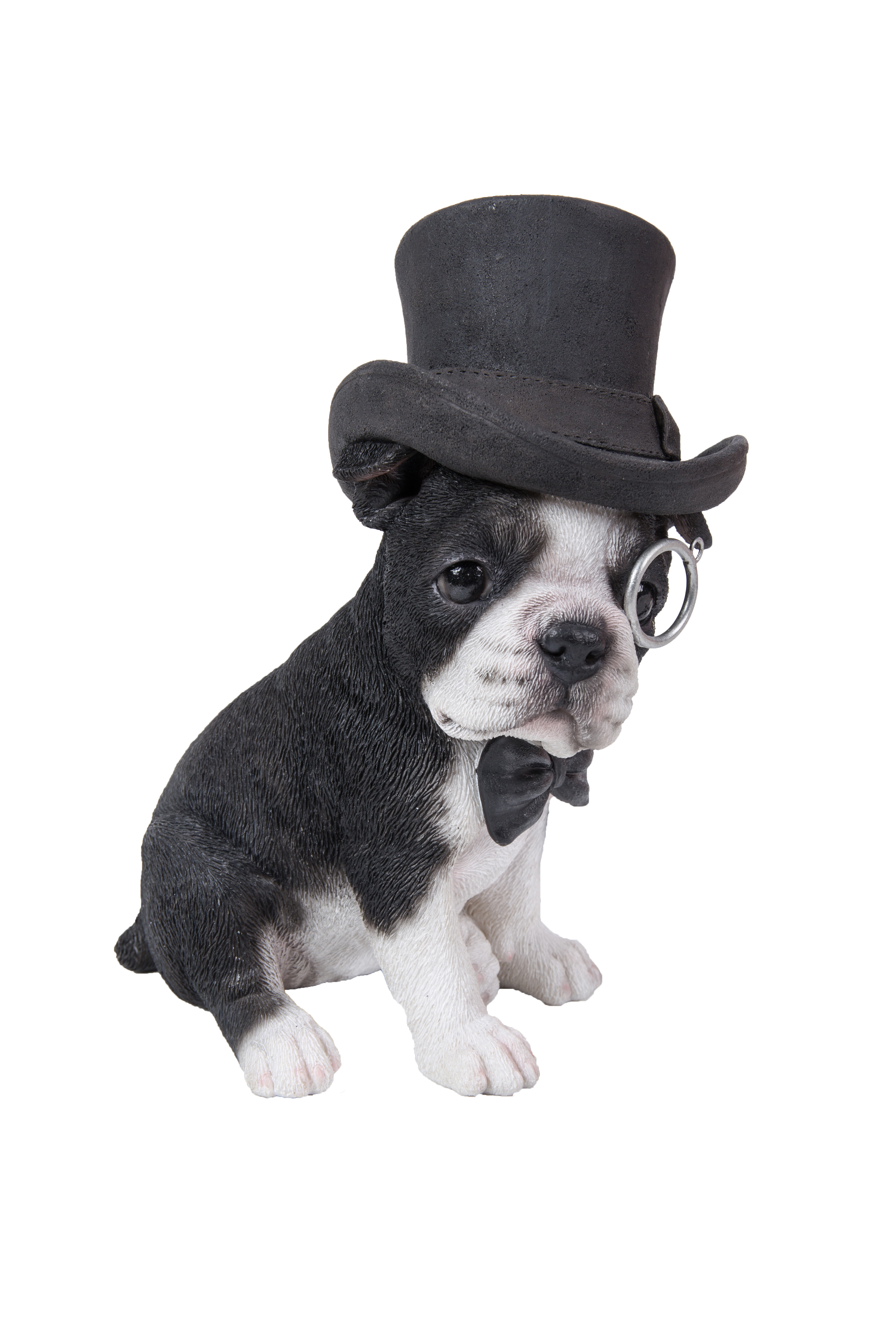 Dressed Up Boston Terrier Dog Garden Statue Yard Lawn Decor Home Ornament detailed image 6