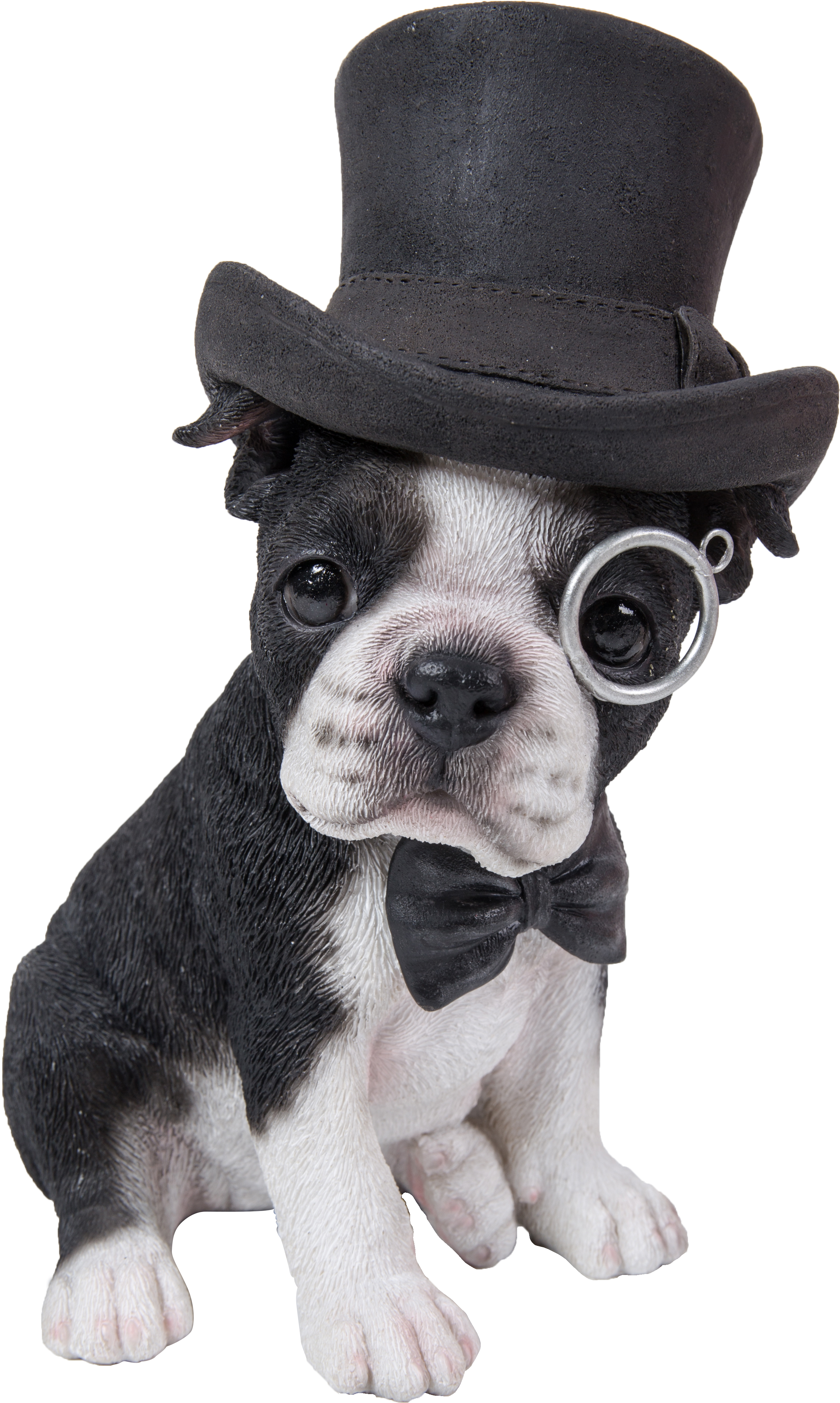Dressed Up Boston Terrier Dog Garden Statue Yard Lawn Decor Home Ornament detailed image 2