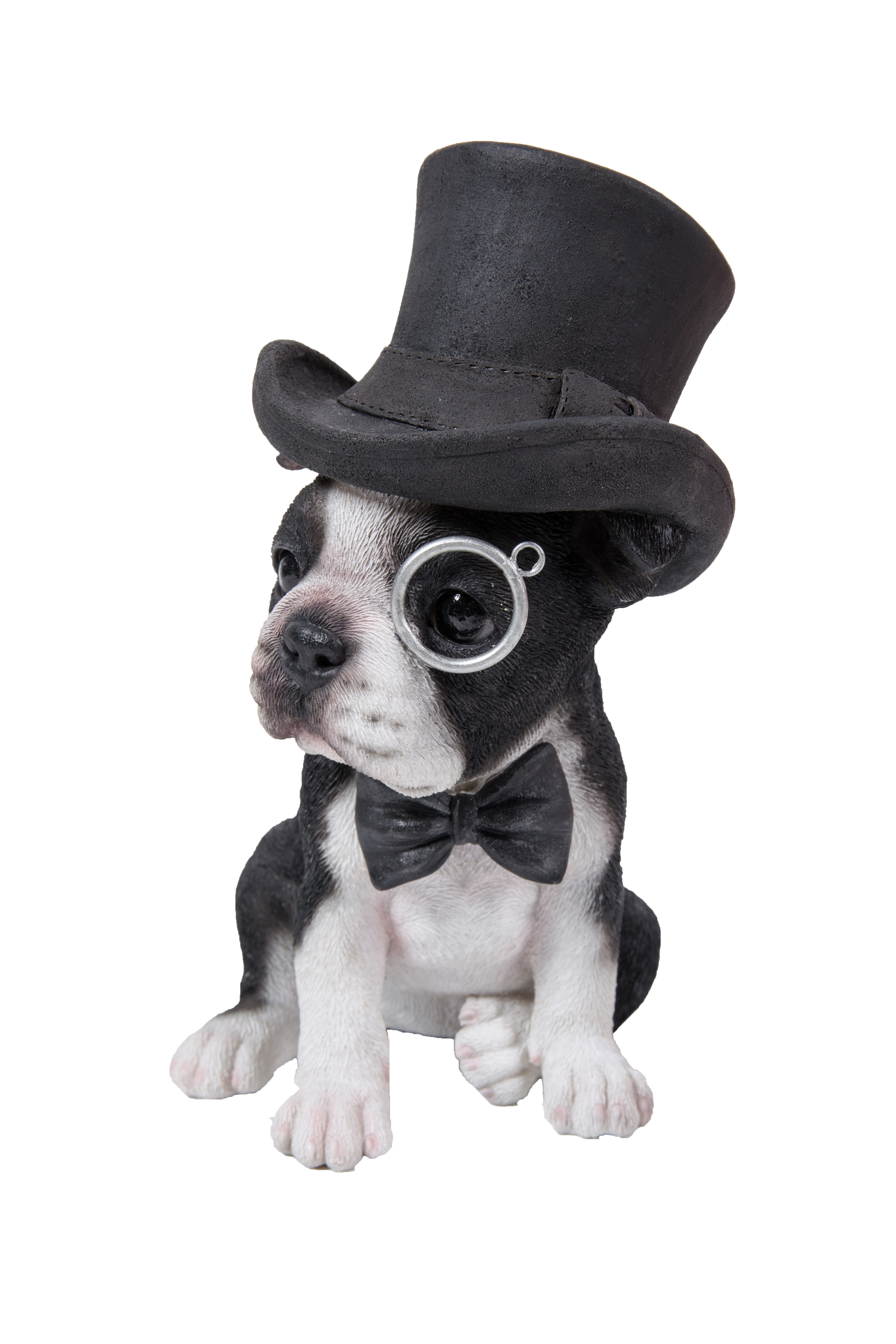 Dressed Up Boston Terrier Dog Garden Statue Yard Lawn Decor Home Ornament detailed image 4