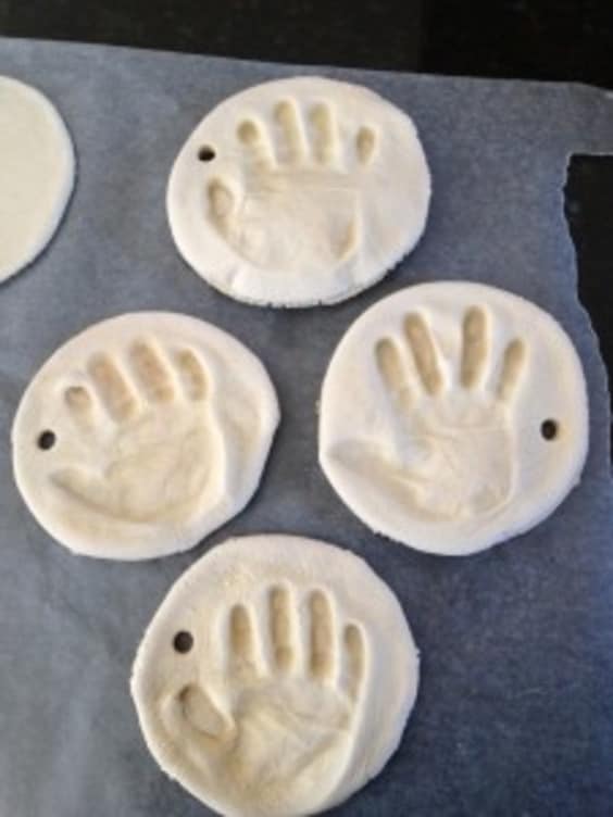 Homemade Handprint Ornaments