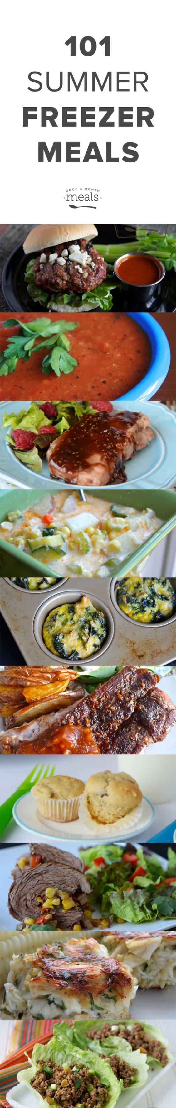 101 Summer Freezer Meals