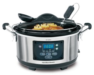 Hamilton Beach Set 'n Forget 6 Qt. Programmable Slow Cooker With Spoon/Lid