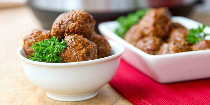 Instant Pot Paleo Apple Glazed Turkey Meatballs - Freezer Meal Recipe